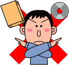 両手を交差させてバツを表している人のイラスト